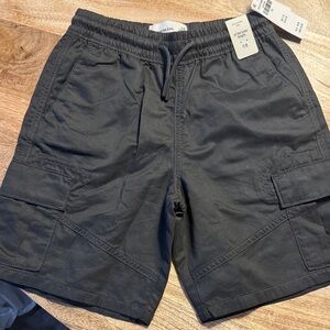 Boys Black Cargo Shorts